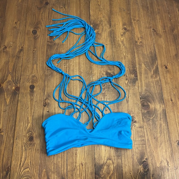 Mikoh size small kahala bikini top turquoise blue - Picture 1 of 3